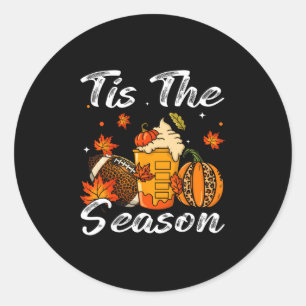 Kürbisgewürz Fuß Tis Die Saison Herbst Dankfest Runder Aufkleber