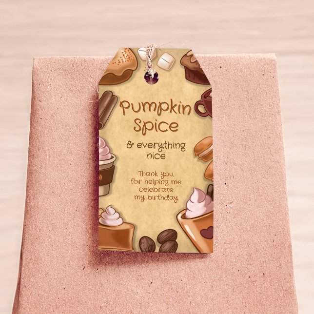 Kürbisgewürz Geschenk Tag Git Tag Geschenkanhänger (Pumpkin Spice Favor Tag Git Tag)