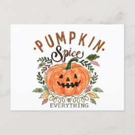 Kürbisgewürz, Halloween-Kollektion Postkarte