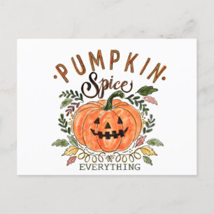 Kürbisgewürz, Halloween-Kollektion Postkarte