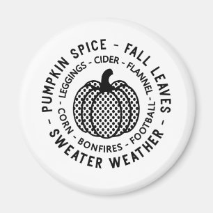 Kürbisgewürz - Herbstlaub - Sweaterwetter Magnet
