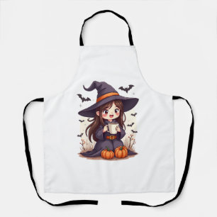 Kürbisgewürz-Hexe – Süßes Halloween-Kaffee-Shirt Schürze