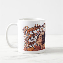 Kürbisgewürz im Kopf Herbst-Kaffee-Liebhaber-Tasse