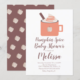 Kürbisgewürz-Kaffee-Campfire-Tasse Herbst-Baby-Par Einladung