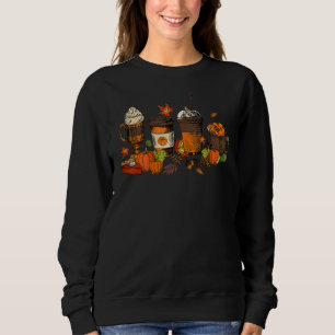 Kürbisgewürz-Kaffee-Latte-Herbstsaison Als Sweatshirt