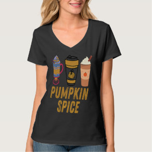 Kürbisgewürz-Kaffekuchen-Eicheln-Blätter-Herbst-Au T-Shirt