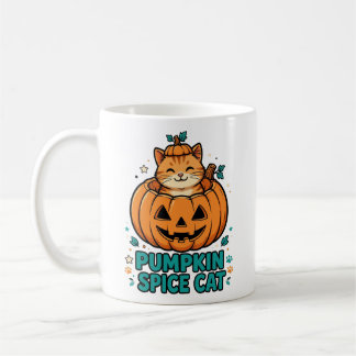 Kürbisgewürz-Katze Halloween Orange Katze in Kürbi Kaffeetasse