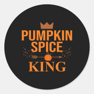 Kürbisgewürz-König Kaffee Liebhaber Halloween Und Runder Aufkleber