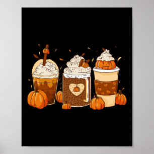 Kürbisgewürz-Latte Herbst-Kaffee Thanksgiving-Shir Poster