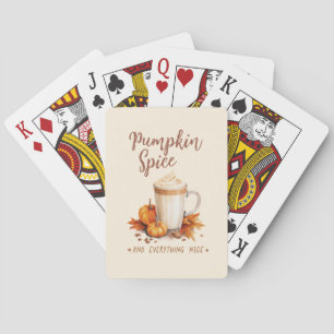 Kürbisgewürz - Latte & Herbstblätter Spielkarten
