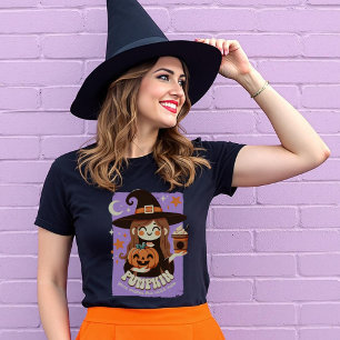 Kürbisgewürz macht diese Hexe zu einer Niedlichen  T-Shirt