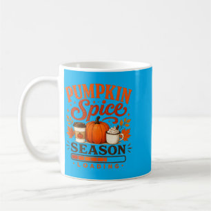 Kürbisgewürz-Saison lädt lustigen Herbst Herbst ei Kaffeetasse