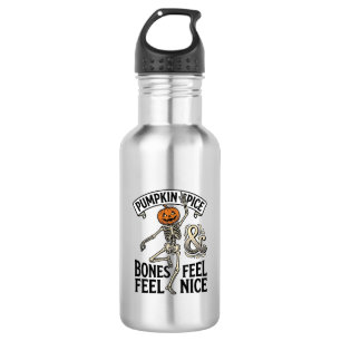 Kürbisgewürz-Skelett Vintage-Halloween-Tanz-Shi Edelstahlflasche