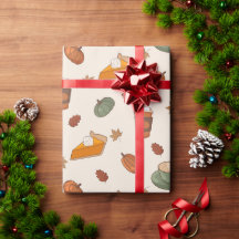 Kürbisgewürz Thanksgiving-Geschenkpapier