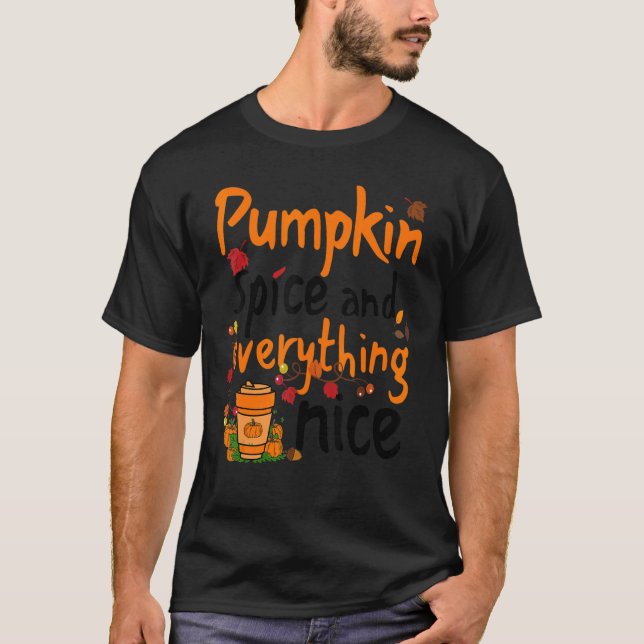 Kürbisgewürz und alles Gute Halloween Herbst T-Shirt (Vorderseite)