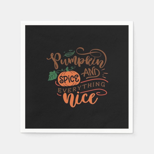Kürbisgewürz und alles Gute Serviette (Vorderseite)