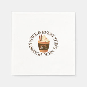 Kürbisgewürz und alles Gute zum Slogan-Angebot Serviette
