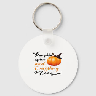 Kürbisgewürz und alles Nizza Fall Halloween G Schlüsselanhänger