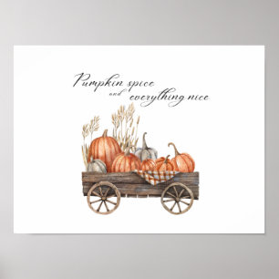 Kürbisgewürz und alles Schöne Herbst Poster