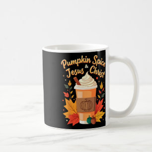Kürbisgewürz und Jesus Christus Christlicher Thank Kaffeetasse