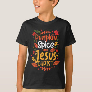 Kürbisgewürz und Jesus Christus Erntedank T-Shirt