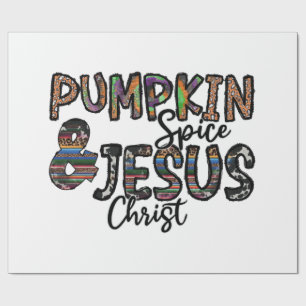 Kürbisgewürz und Jesus Christus Geschenkpapier