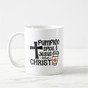 Kürbisgewürz und Jesus Christus Kaffeetasse