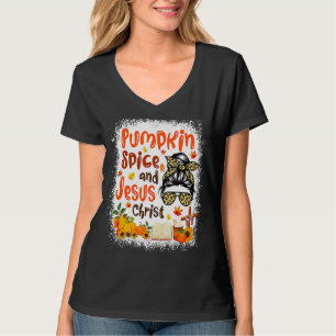 Kürbisgewürz und Jesus Christus Niedlicher Fall Ka T-Shirt