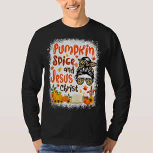 Kürbisgewürz und Jesus Christus Niedlicher Fall Ka T-Shirt