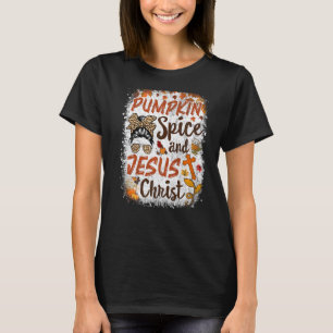 Kürbisgewürz und Jesus Christus Niedlicher Fall Ka T-Shirt