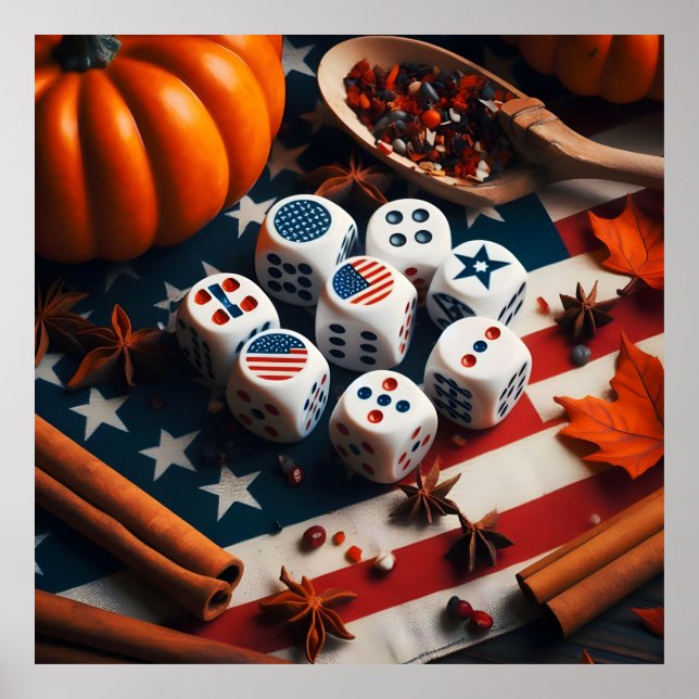 Kürbisgewürz und Liberty Dice: Halloween Poster (Vorne)