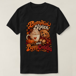 Kürbisgewürz und Welpenknuddel kuscheliger Herbsth T-Shirt