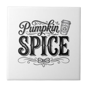 Kürbisgewürz Vintage-Kffee Herbst-Shirt-Design_1 Fliese