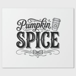 Kürbisgewürz Vintage-Kffee Herbst-Shirt-Design_1 Geschenkpapier
