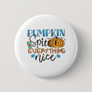 Kürbisgewürze und alles Gute Design - trendig Button