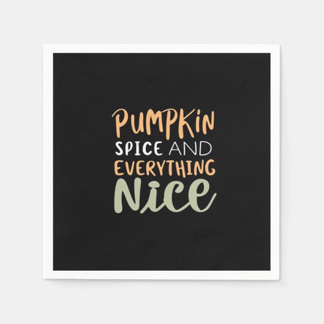 Kürbisgewürze und alles Gute für den Herbst Serviette (Vorderseite)