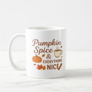Kürbisgewürze und alles Gute Herbstdesign Kaffeetasse