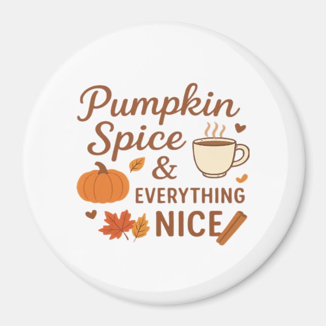 Kürbisgewürze und alles Gute Herbstdesign Magnet (Vorne)