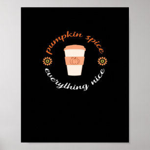 Kürbisgewürze und alles Gute Niedlich und Herbst Poster