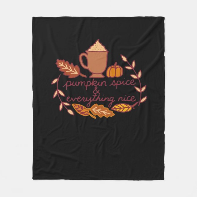 Kürbisgewürze und alles, was ein netter PSL-Kaffee Fleecedecke (Vorderseite)
