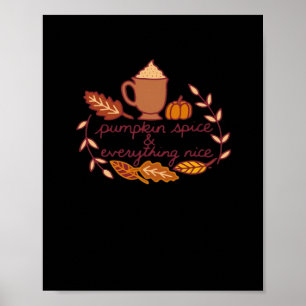 Kürbisgewürze und alles, was ein netter PSL-Kaffee Poster