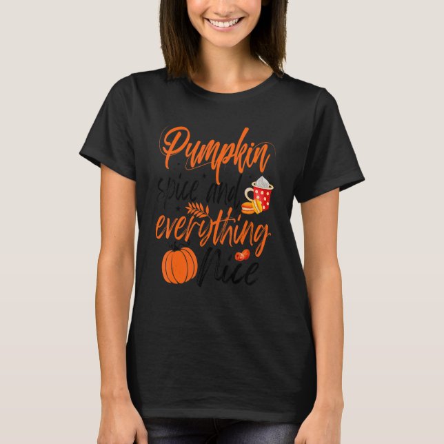 Kürbisgewürze und alles, was Nice Fall Vibes Fall T-Shirt (Vorderseite)