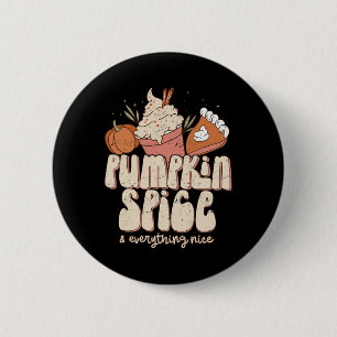 Kürbisgewürze und alles, was Nizza Fall Latte Coff Button