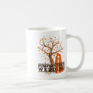 Kürbisgewürzhochzeit mit Herbstfarben für Braut Kaffeetasse