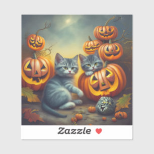 Kürbisgewürzkätzchen: Das Niedlichste, was Sie seh Aufkleber