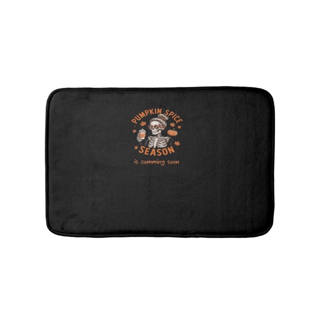 Kürbisgewürzsaison kommt bald Halloween Fal Badematte (Vorderseite)