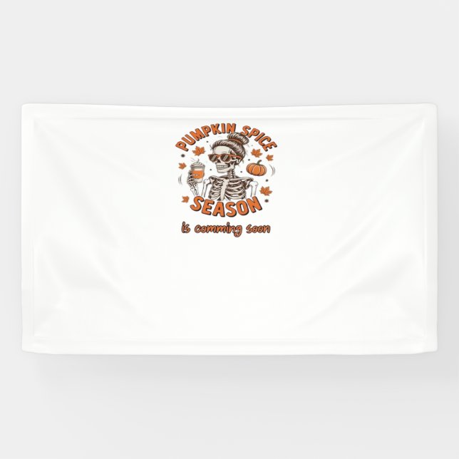 Kürbisgewürzsaison kommt bald Halloween Fal Banner (Horizontal)