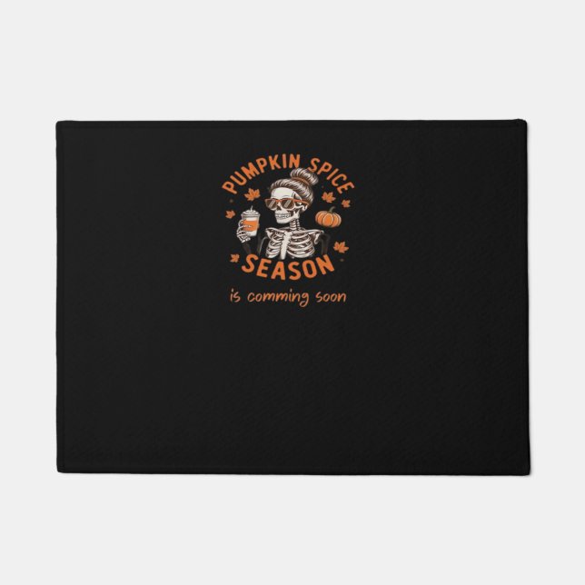 Kürbisgewürzsaison kommt bald Halloween Fal Fußmatte (Vorderseite)