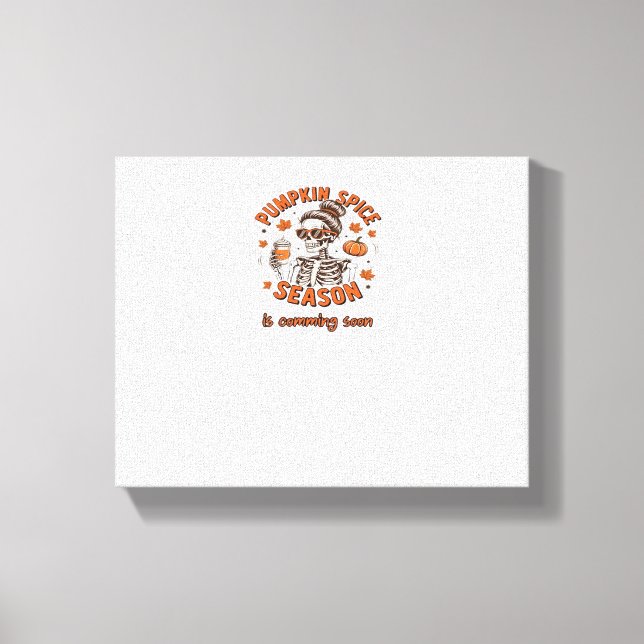 Kürbisgewürzsaison kommt bald Halloween Fal Leinwanddruck (Vorderseite)