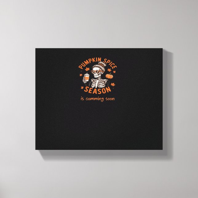 Kürbisgewürzsaison kommt bald Halloween Fal Leinwanddruck (Vorderseite)